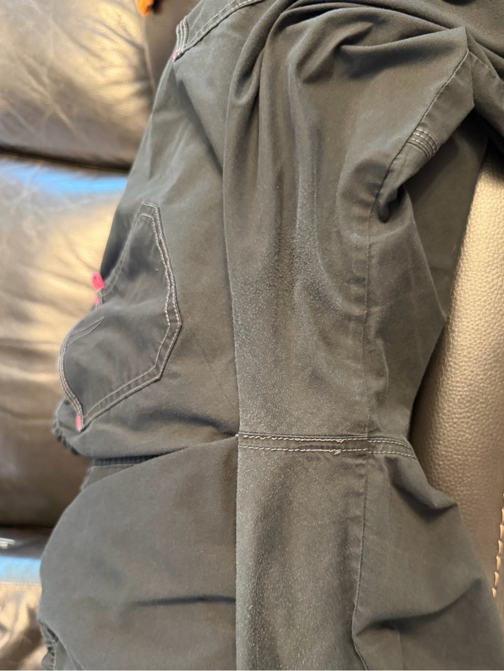 2 Pair WonderWink WonderFLEX Scrub Pants 2XL Tall Black Cargo 5108 - Picture 14 of 14